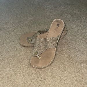 Wedge flip flops